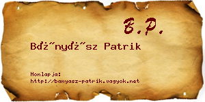 Bányász Patrik névjegykártya