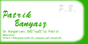 patrik banyasz business card